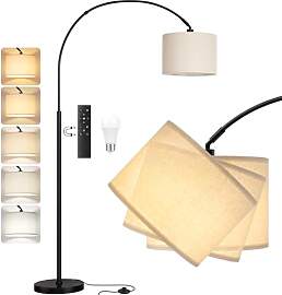 PreeOtti Stehlampe Wohnzimmer Dimmbar Bogenlampe,