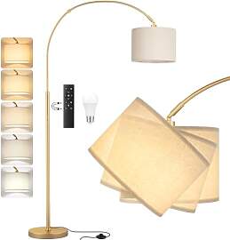 PreeOtti Stehlampe Wohnzimmer Dimmbar Bogenlampe,
