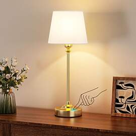 PreeOtti Tischlampe Kabellos, LED Nachttischlampe