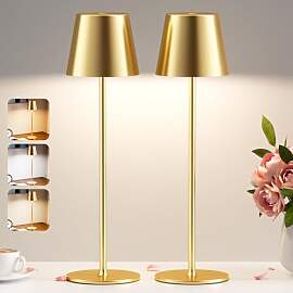 PreeOtti Tischlampe Kabellos, LED Tischleuchte