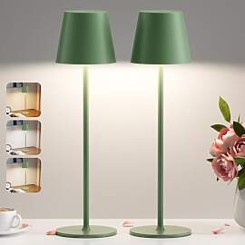 PreeOtti Tischlampe Kabellos, LED Tischleuchte