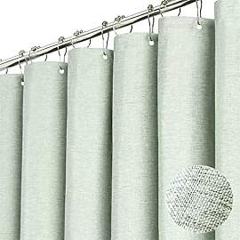 Premium Duschvorhang Leinen Stoff Textil 240x200cm 