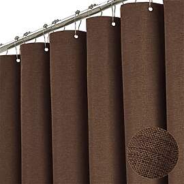 Premium Duschvorhang Leinen Stoff Textil 240x200cm 