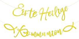 Premium Goldene Erste Heilige Kommunion Girlande