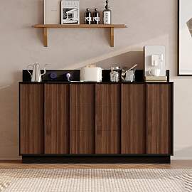 PREMTURE Sideboard mit Hochglanz-Schwarz &
