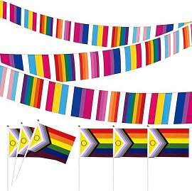 Pride Accessoires Set: 7m Pride Flag Bunting & 