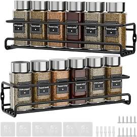 Priksia Gewürzregal Wand, 2er Set Gewürz