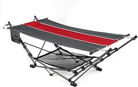 Primaster Camping Hängematte rot/grau