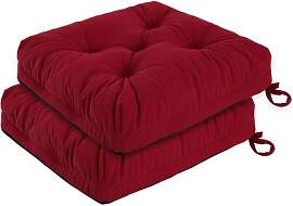 PRIMEPATIO 2er Set Stuhlkissen aus Cordstoff,