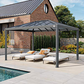 PRIMEYARD 3x4m Hardtop Gartenpavillon, ohne