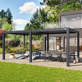 PRIMEYARD 3x6m Pergola in Anthrazit; mit