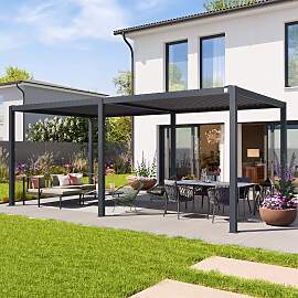 PRIMEYARD 3x6m Pergola in Anthrazit; mit
