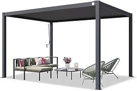 PRIMEYARD Pergola 3x4 m Aluminium-Pfosten mit
