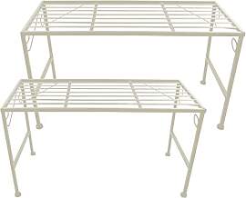 PrimoLiving Metall Blumentreppe 2-teilig creme -