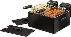 Princess 183028 Edelstahl Doppel-Fritteuse in