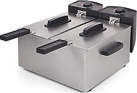 Princess 183123 Edelstahl Doppel-Fritteuse - 2 x 3 