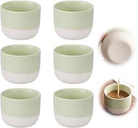 PRITOK Espressotassen aus Keramik 6er-Set 150 ml