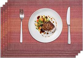 Privalace Platzsets Abwaschbar 4er Set,Gewebte