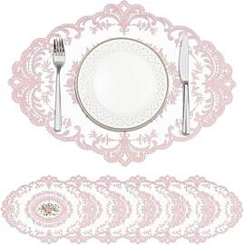 Privalace Retro Spitzen Platzsets Abwaschbar,6er