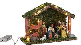 Profiline - LED-Weihnachtskrippe mit Zubehör in