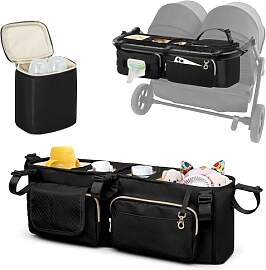 Prokva Doppel-Kinderwagen-Organizer, Kompatibel