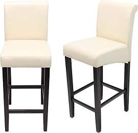 PROREGAL 2er-Set Barhocker gepolstert mit Lehne