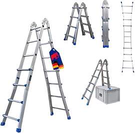 PROREGAL Sprossen-Mehrzweckleiter Apollo 3-in-1