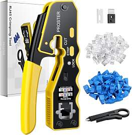 Proster RJ45 Crimpzange Netzwerkkabelzange Stecker 