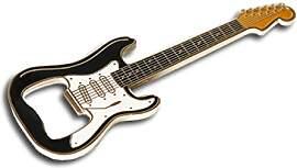Protected Flaschenöffner Gitarre Classic black