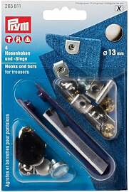 Prym 265811 Hosenhaken Set 13 mm – nähfrei,