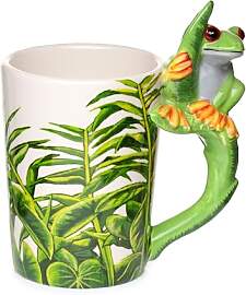 Puckator Frosch geformter Henkel Tasse aus