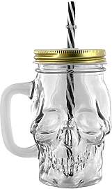 Puckator jar29 Vorratsglas Totenkopf mit Stroh und 