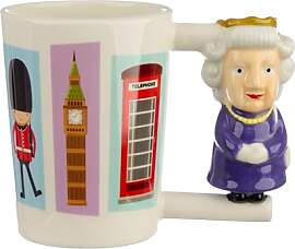 Puckator Queen Die Königin geformter Henkel Tasse 