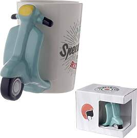 Puckator Speed King Scooter geformter Henkel Tasse 