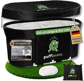Puffbeans Premium Eisbad oval 120 cm – Faltbare