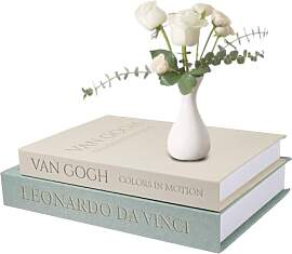 PUGTOW Dekorative Bücherboxen aus Leinen,