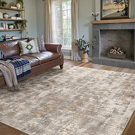 PureCozy Braun Teppich Wohnzimmer 160x230