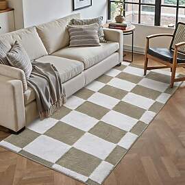 PureCozy Kariert Läufer Flur Teppich 60x180cm