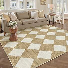 PureCozy Kariert Teppich 160x230cm Wohnzimmer