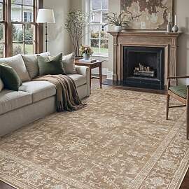PureCozy Teppich Wohnzimmer 200x300cm Waschbarer