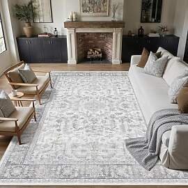 PureCozy Teppich Wohnzimmer 200x300cm Waschbarer