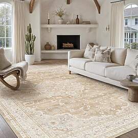 PureCozy Teppich Wohnzimmer 240x300cm Braun
