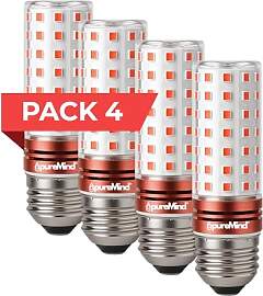 Puremind Melatonin E27 Nachtlicht, Rot, 4 Stück,