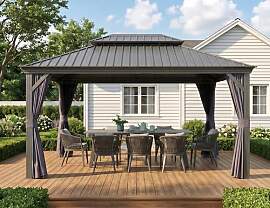 PURPLE LEAF Alu Pavillon 3 x 4.25 m Wasserdicht