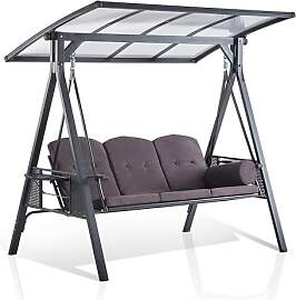 PURPLE LEAF Hollywoodschaukel 3 Sitzer mit PVC