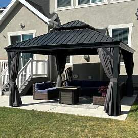 PURPLE LEAF Pavillon 4 x 4 m Wasserdicht Stabil