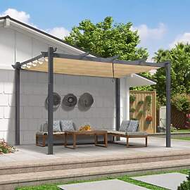 PURPLE LEAF Pergola 2.8 x 4 m Wasserdicht Stabil
