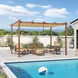 PURPLE LEAF Pergola 3 x 4 m Holzoptik