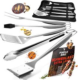 PURPLEBIRD 6-teiliges Grillbesteck Set aus