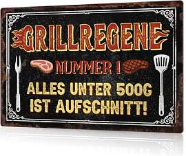 Putuo Decor Metallschild Grillregeln –